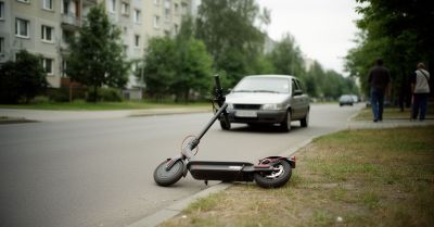 13-latek na hulajnodze zderzył się z autem